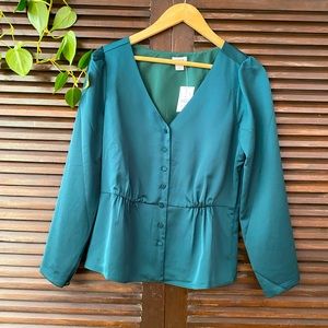 New J.Crew peplum top.